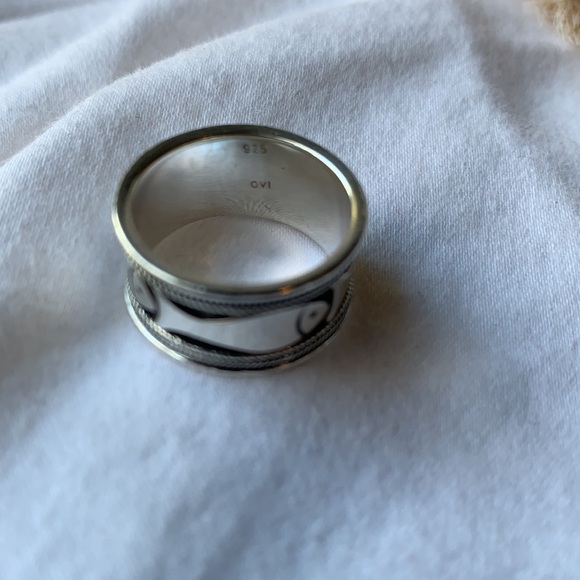 Sterling silver stamped designer OVI ring - Picture 6 of 7